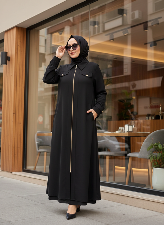 Long manteau au design raffiné