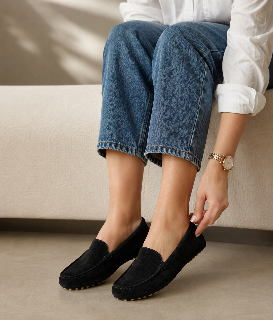 mocassin femme