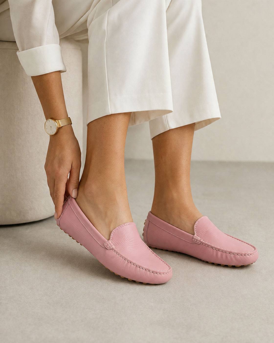 mocassin femme