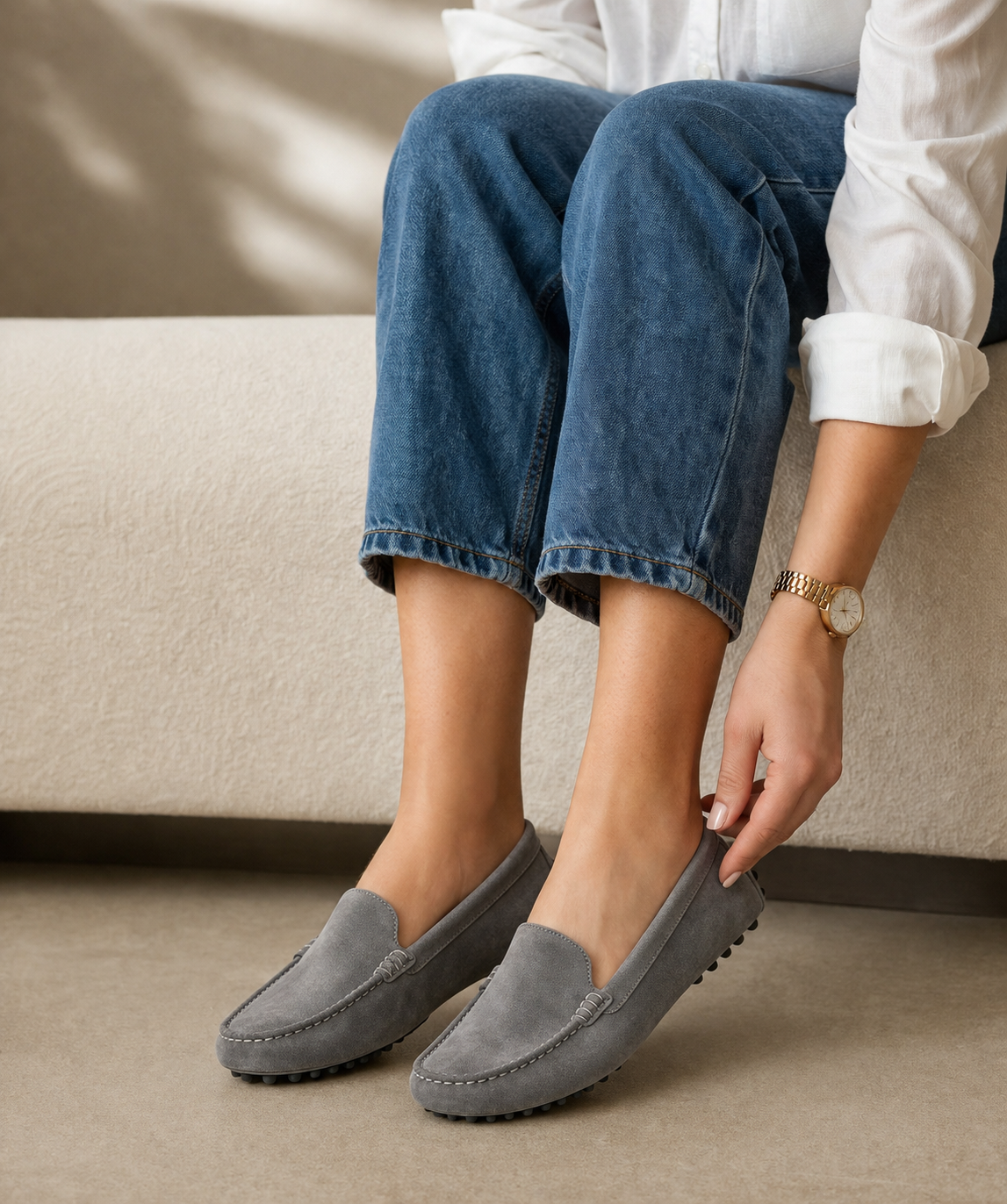 mocassin femme